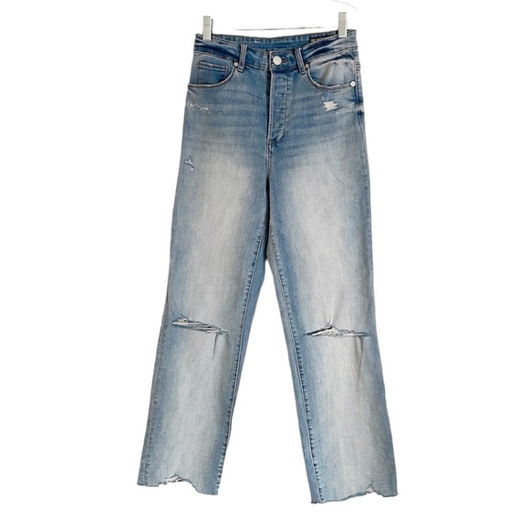 Blank NYC the Baxter ribcage straight leg distressed button fly jeans size 26 - Picture 1 of 10